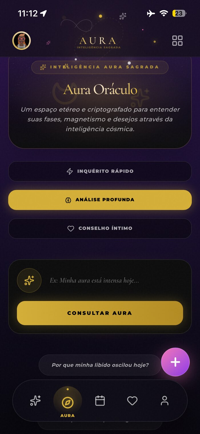 Tela de leitura personalizada do Aura